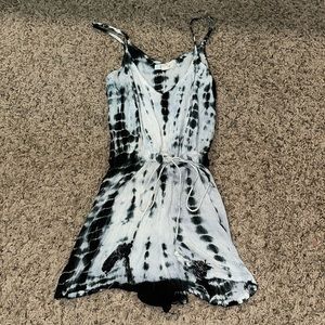 exist black tie die romper